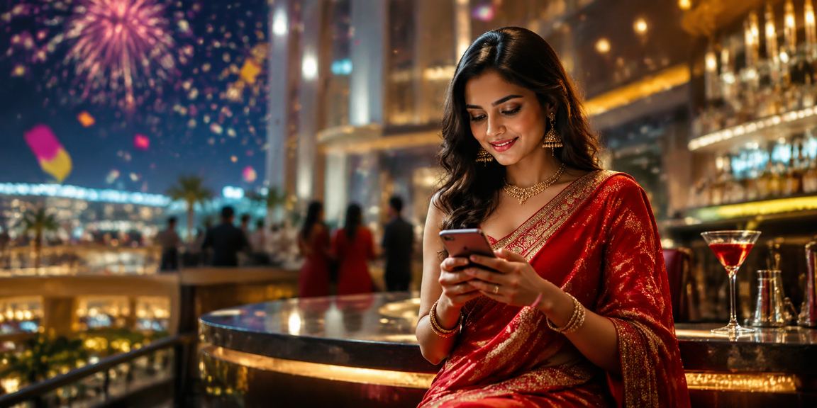 Mobile user engaging in lottery games using handheld device in India